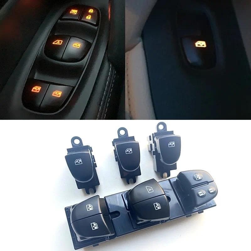 Interruptor De Janela Elétrica Com Luz LED Laranja 7/Única Para Nissan Qashqai J11/Altima/Sylphy/Tiida/X-Trailauto Peças
