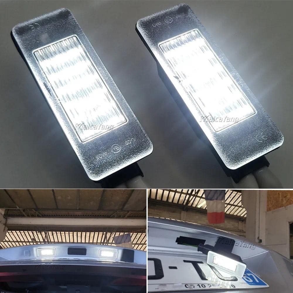 Para Citron Berlingo C2 C3 C4 C5 C6 C8 DS3 Peugeot LED Luz Da Placa De Licença 12V Branco Canbus Erro Livre Número Lampa
