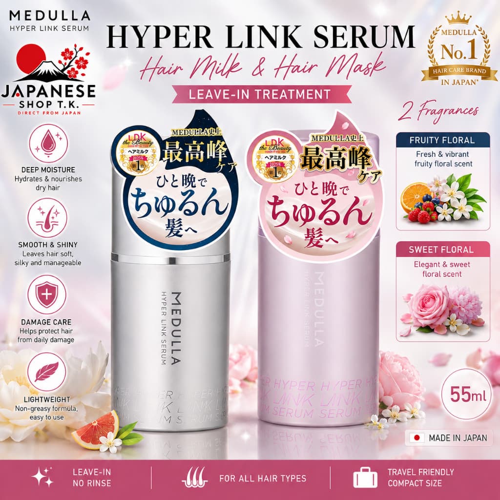 Hyper Link Serum Hair Milk & Hair Mask Leave-In Treatment 55ml – Fruity Floral / Sweet Floral