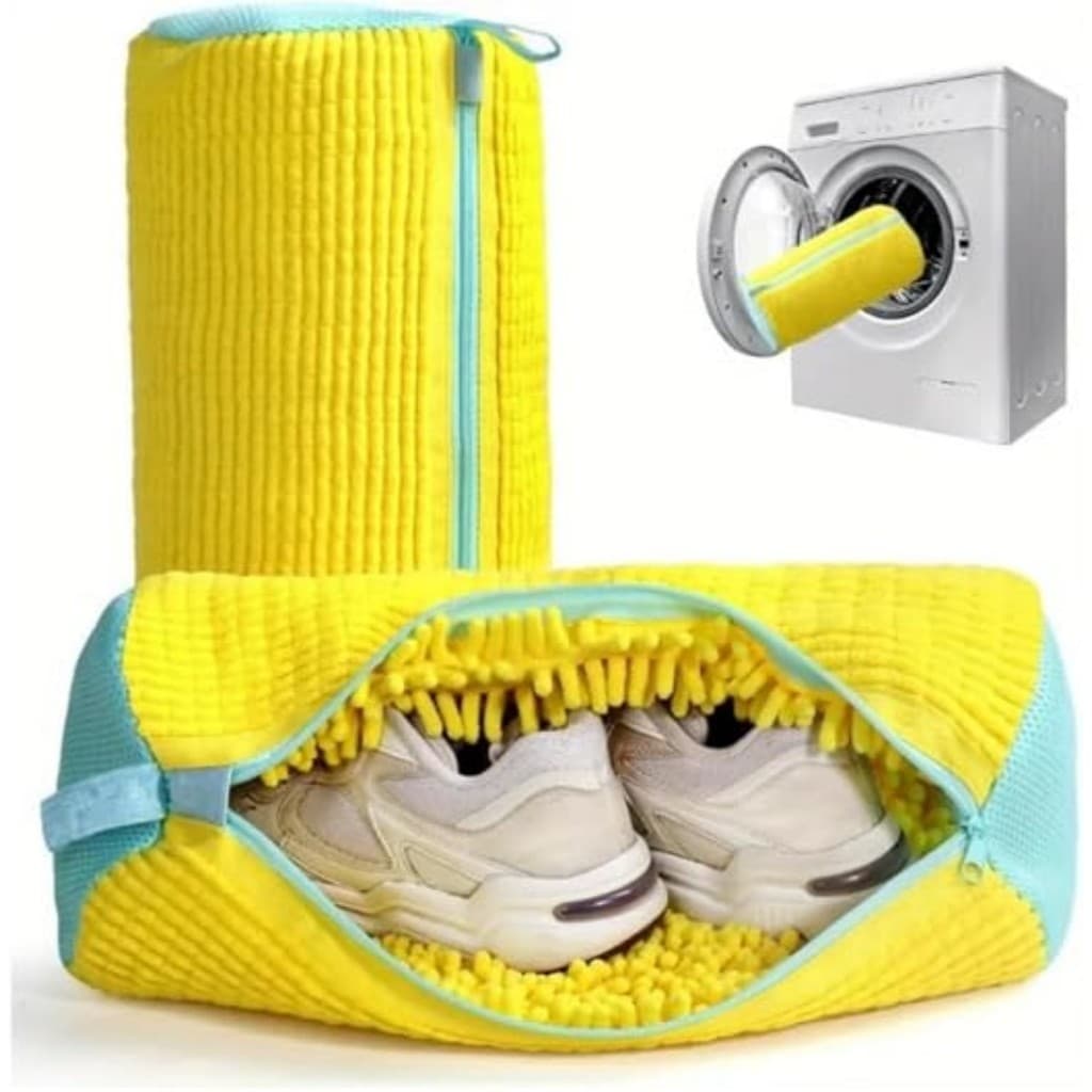 Lava Tênis Saco de Lavagem para Máquina de Lavar Sapatos e Calçados com Zíper YKK Anti Deformação Reutilizável