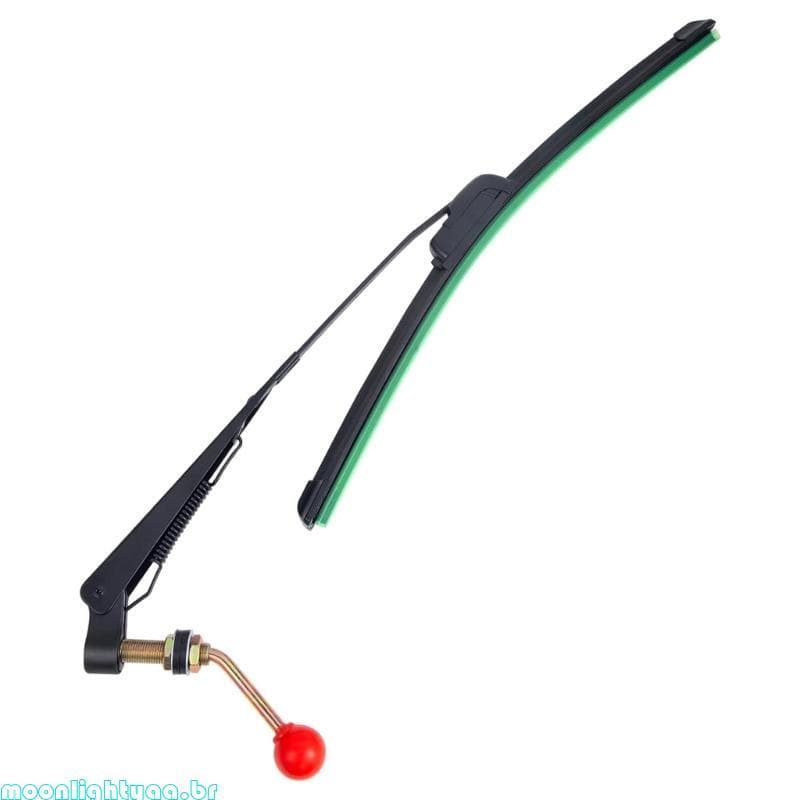 moonlightyaa1 Conjunto De Limpador De Mão Para Pára-Brisa Manual De Manutenção UTV Kit 16 Polegadas Com Alça De Manivela