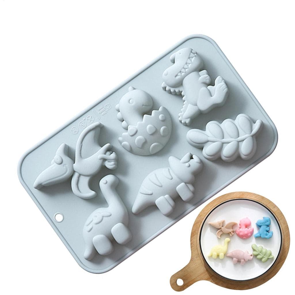Molde De Gelatina De Dinossauro De Silicone , Faça Você Mesmo , Bolo , Chocolate , Doces Decoração De unhcxebr