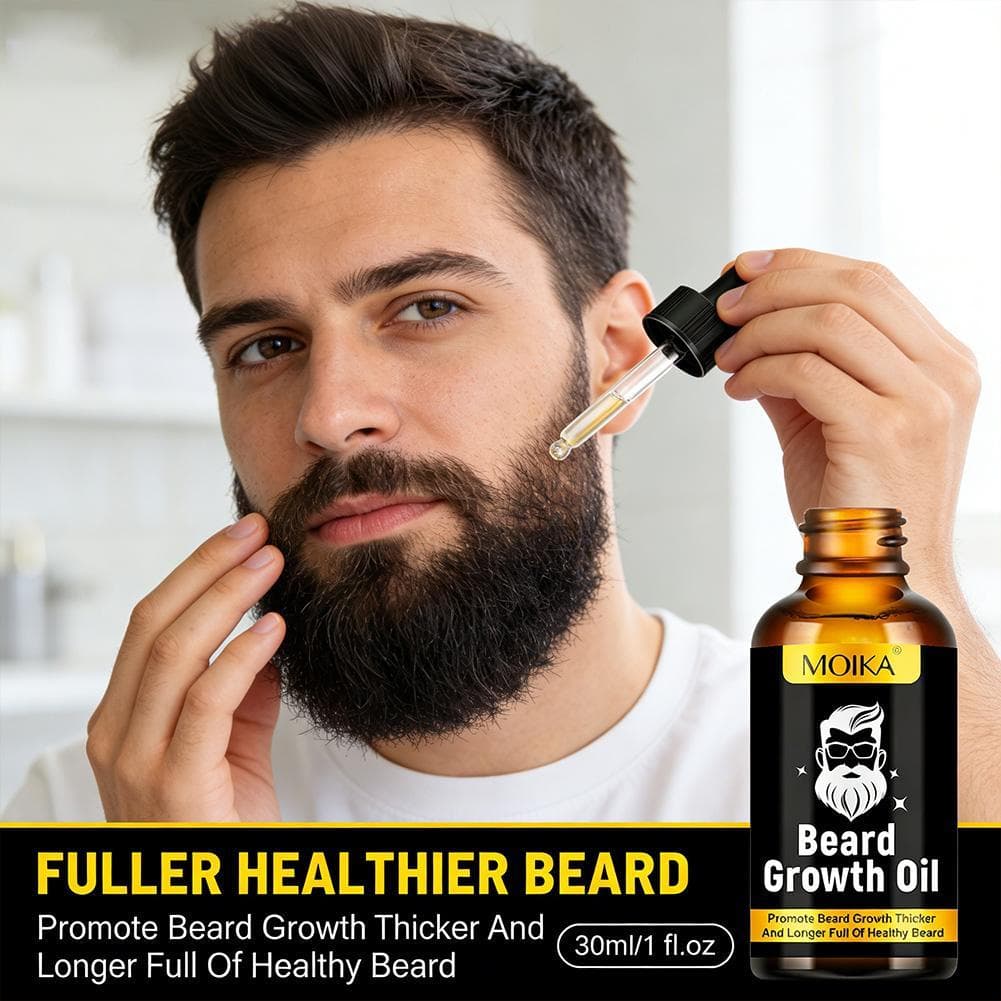 Óleo De Barba Para Homens Nutritivo Hidratante Suaviza Cabelo Facial Crescimento B3C1