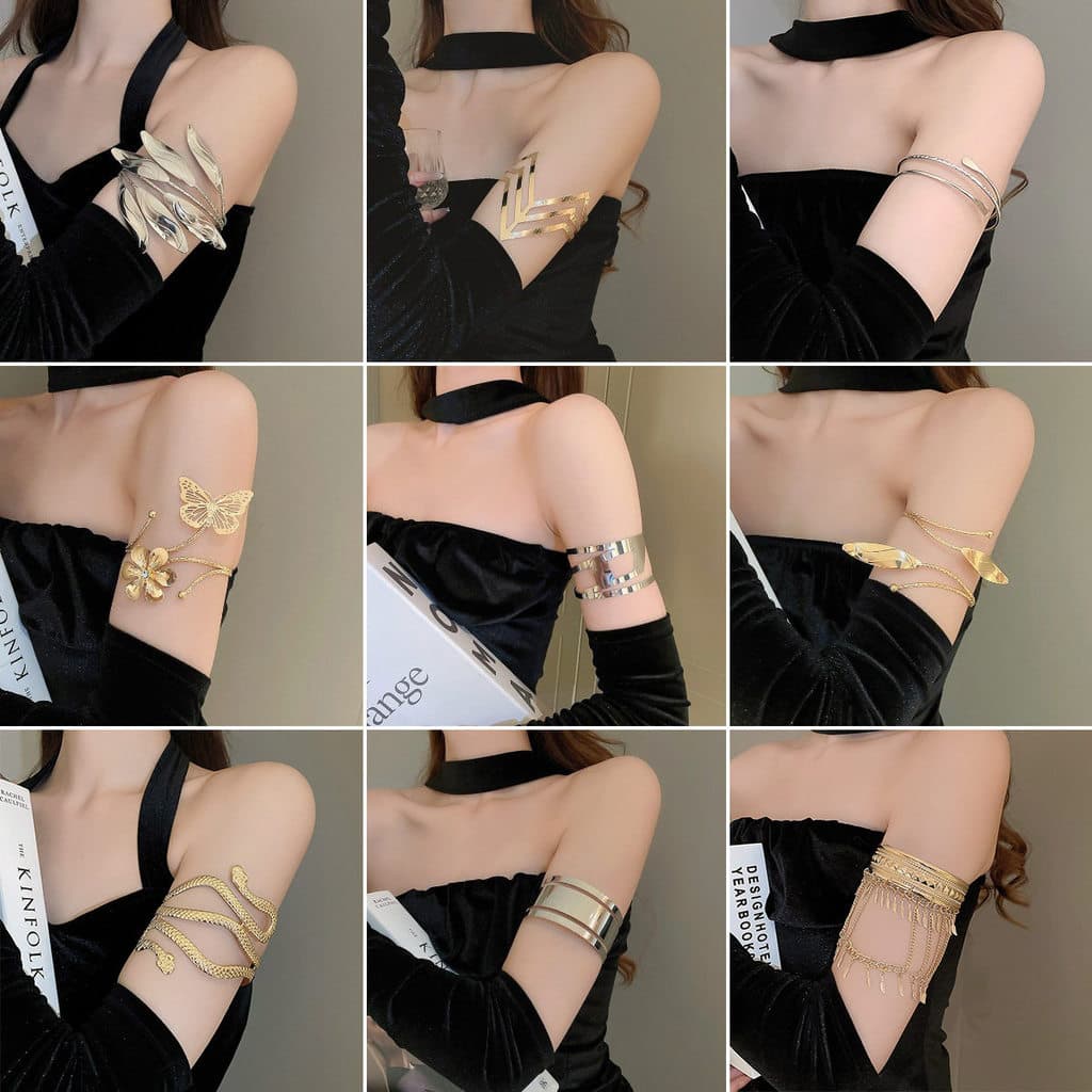 Estilo étnico exótico braço anel jóias Hanfu High-End personalidade moda pulseira acessórios pena corrente borla pulseir