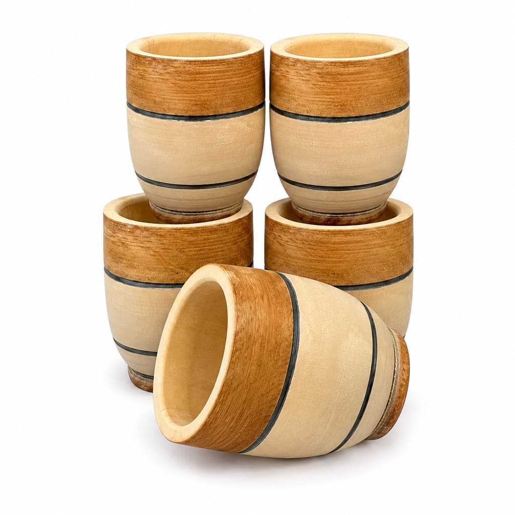 Copinhos para Cachaça de Madeira Natural para Bar e Churrasco Monte seu Kit  Degustação