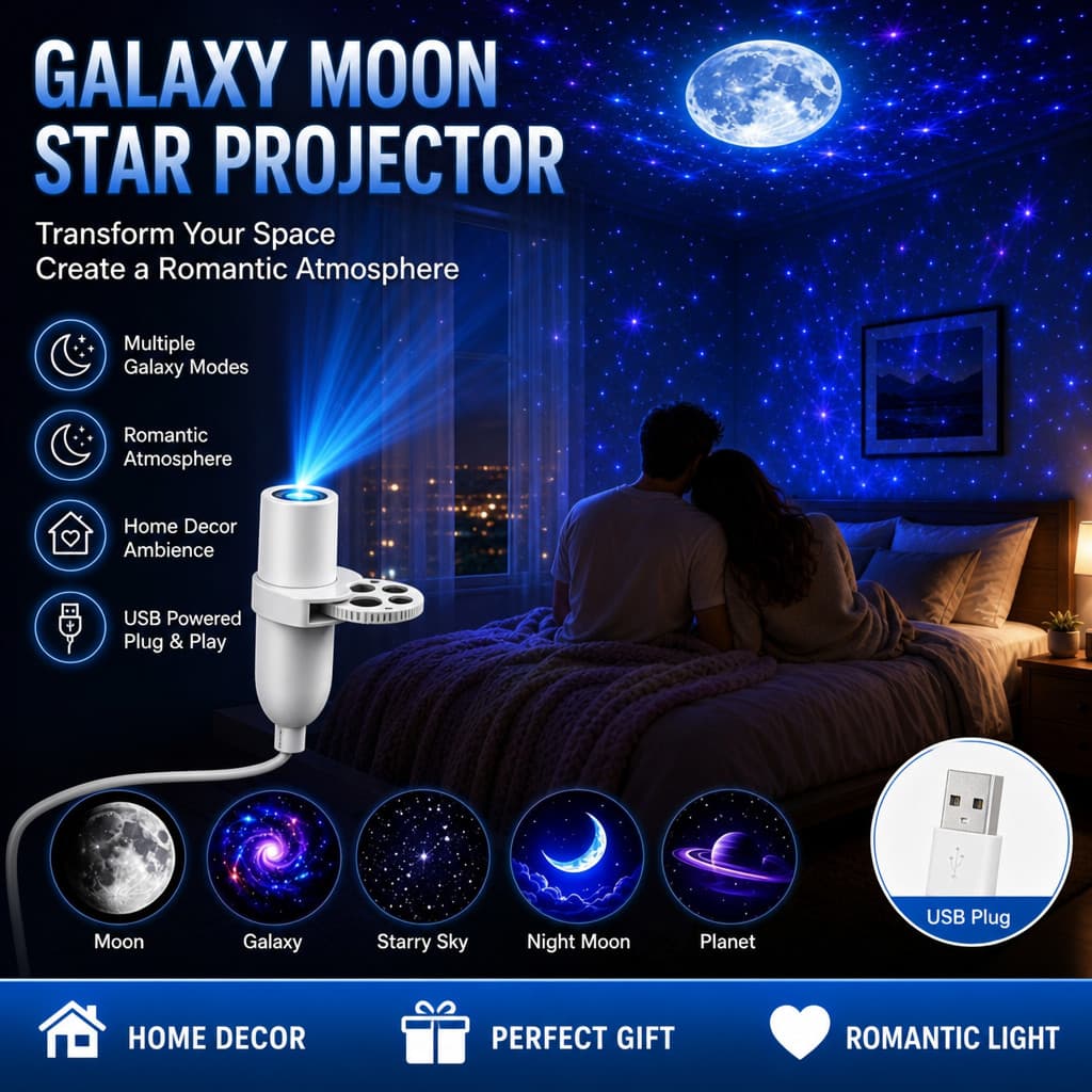 Mini USB Galaxy Star Projetor Luz Noturna 5/10/15 Padrões Imagem Clara Com Filme Céu Estrelado Ambiente Para Quarto Deco