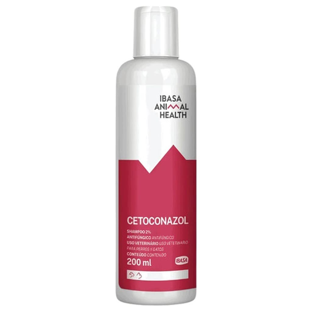 Shampoo Cetoconazol 2% Ibasa Animal Health 200ml Cão Gato Antifúngico Dermatológico