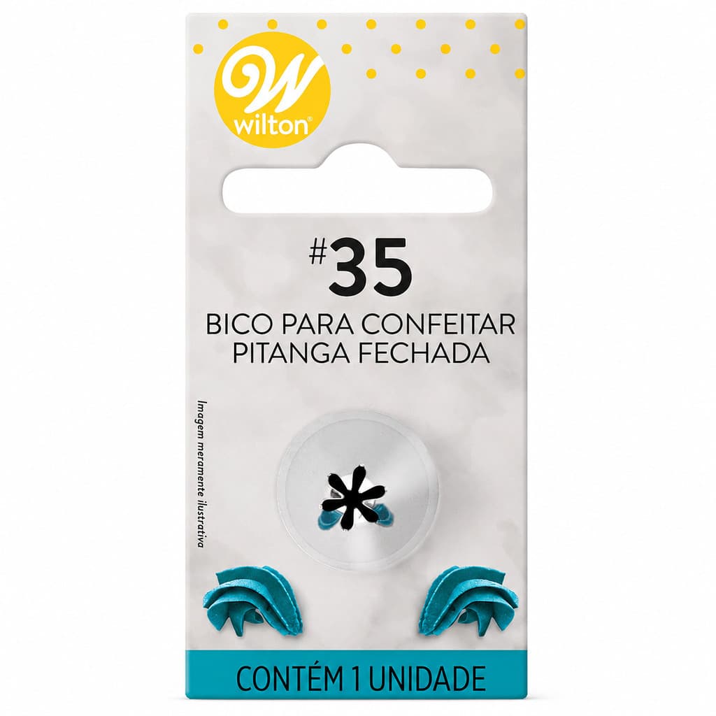 Bico para Confeitar - Tamanho P - Pitanga Fechada 35 - Wilton