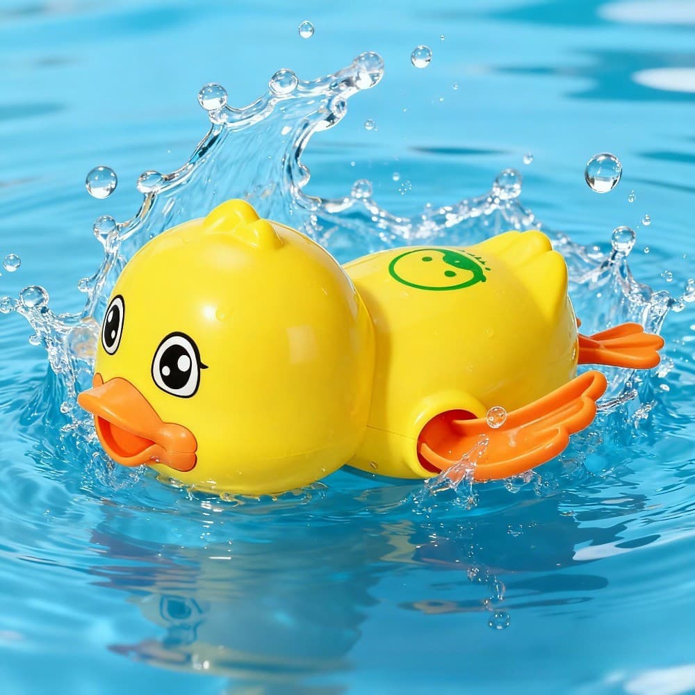 Brinquedo de Banho em Forma de Pato para Natação com Corda