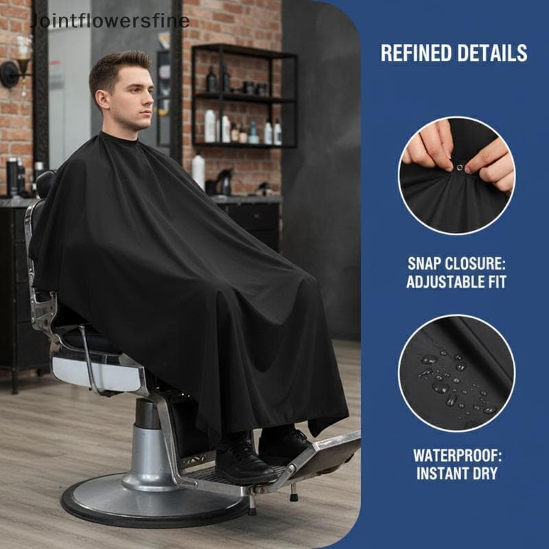 JTFF Capa De Corte De Cabelo Para Cabeleireiro Profissional Com Fecho De Pressão Ajustável Barbeiro Salão De Beleza 140