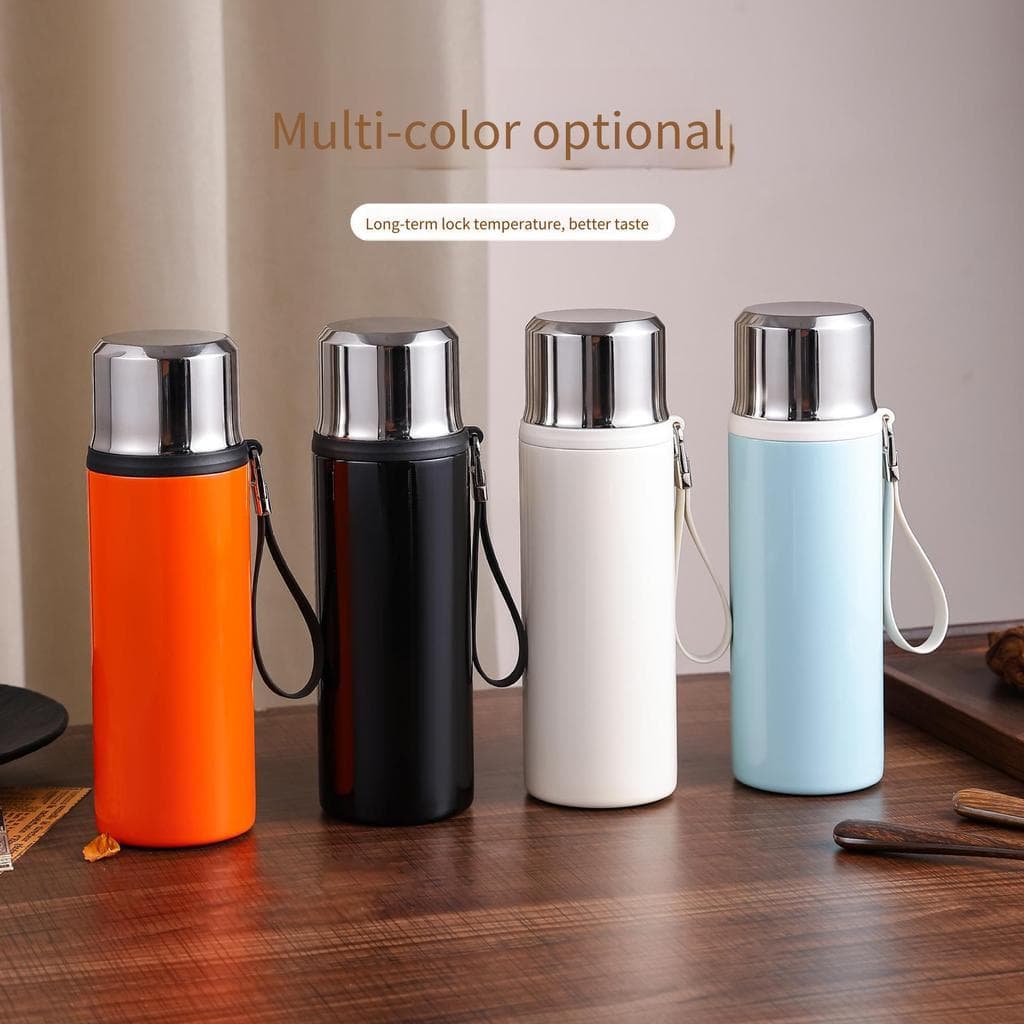 Copo Térmico De 500ml , Tampa De Aço Completa , Presente De Negócios , De Água Portátil Ao Ar Livre Com Cordão Fabricaçã
