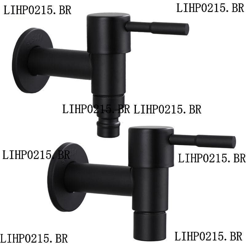 Ahl Torneira Aço Inoxidável Preto Fixa Parede Máquina Lavar Banho Torneira Wc Mop Piscina Torneiras Para Banheiro Do Jar
