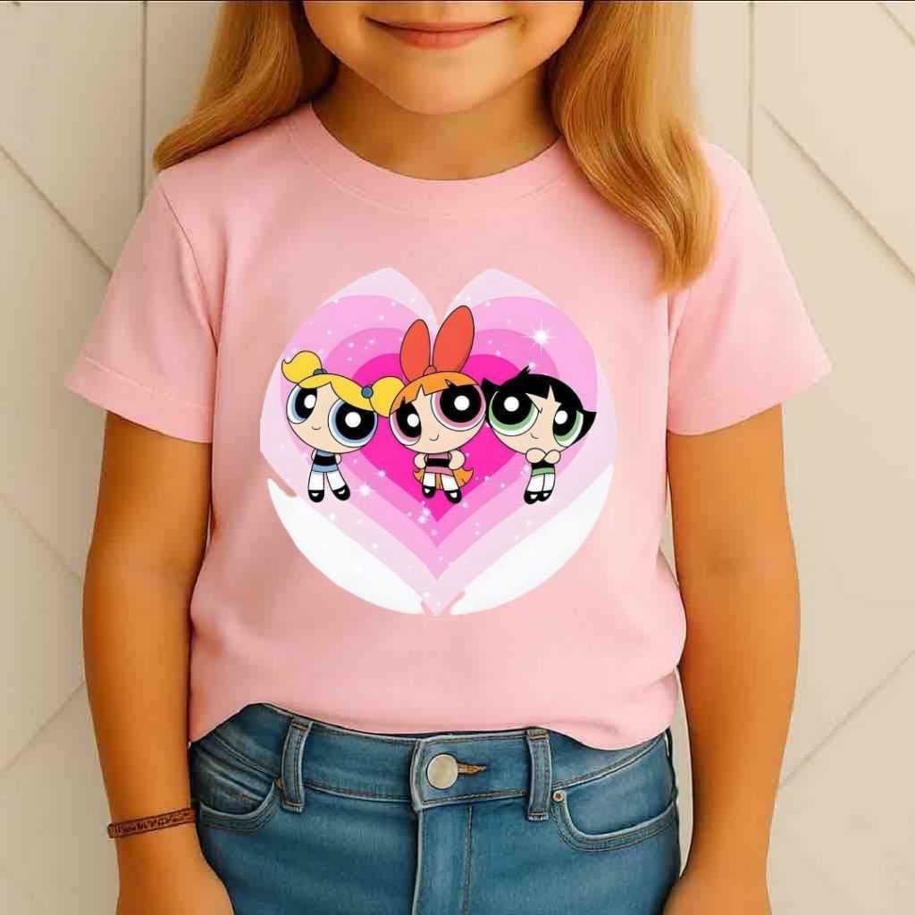Camisa Infantil Meninas Super Poderosas 100% Algodão