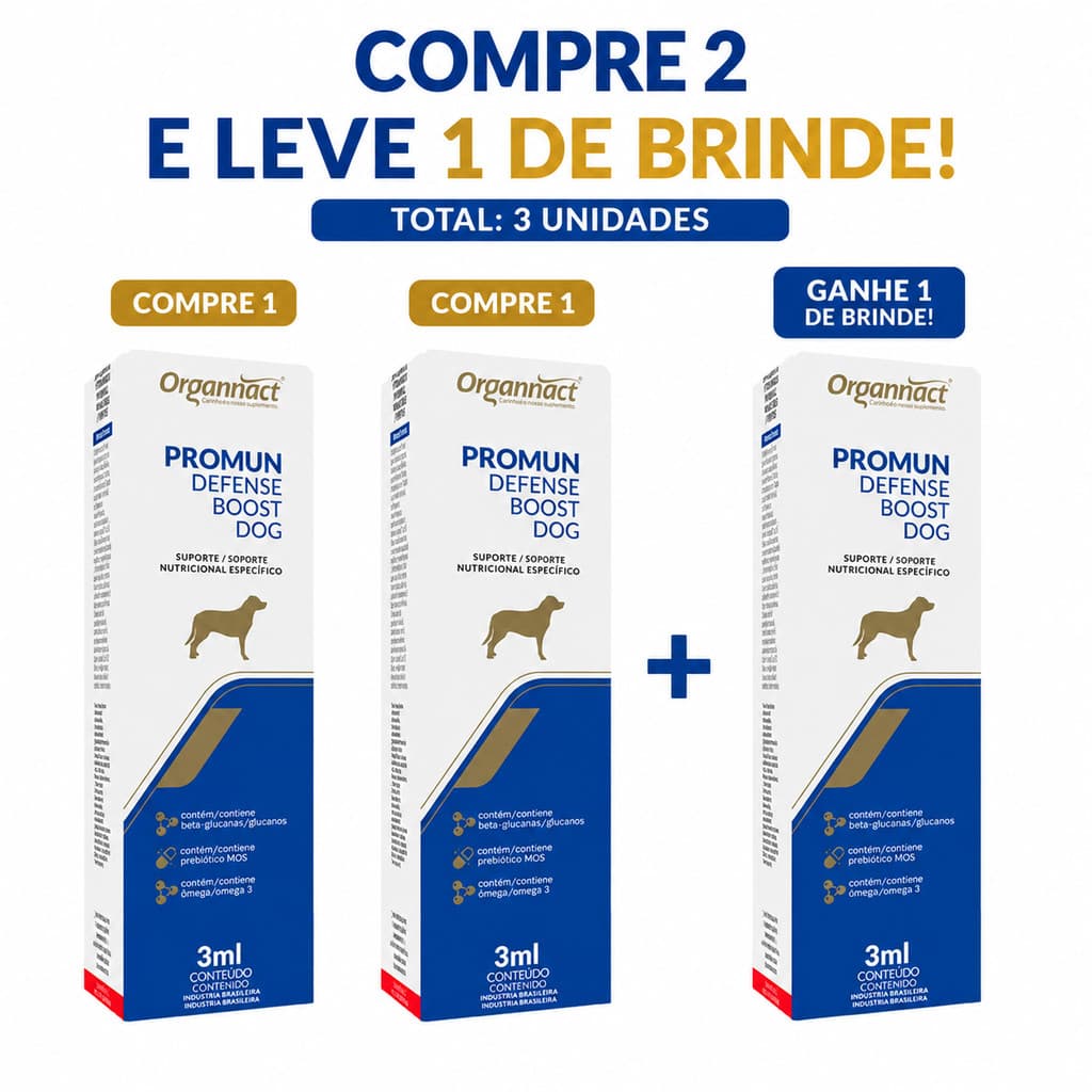 PROMUN DEFENSE BOOST DOG - DISPLAY 3X3ML (CAMPANHA LEVE 3 PAGUE 2) ORGANNACT