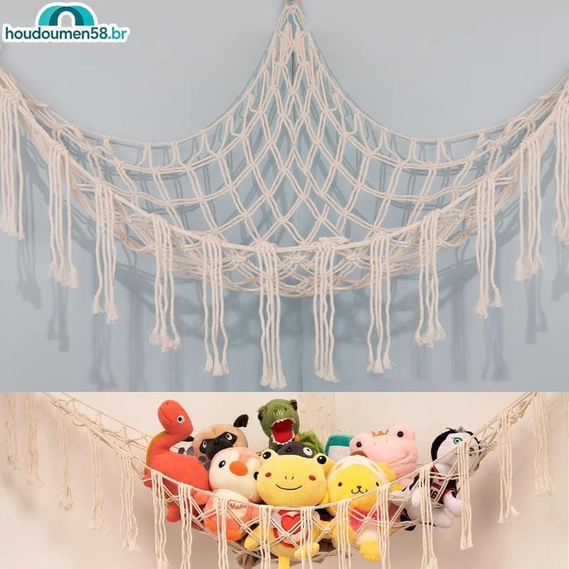 HOUDO Boho Canto Brinquedo Rede De Armazenamento Tecido sel Pendurado Hammo Macio Durável Organizador Para Berçário Sala