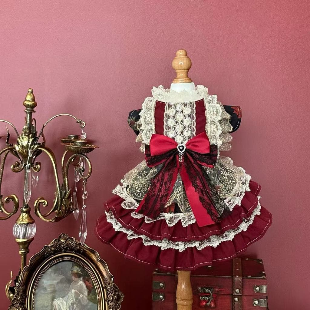 Vestido de princesa para animais de estimação, natal, cachorro pequeno, pomerânia, ano novo, Trobe, gato, luz, vestido d
