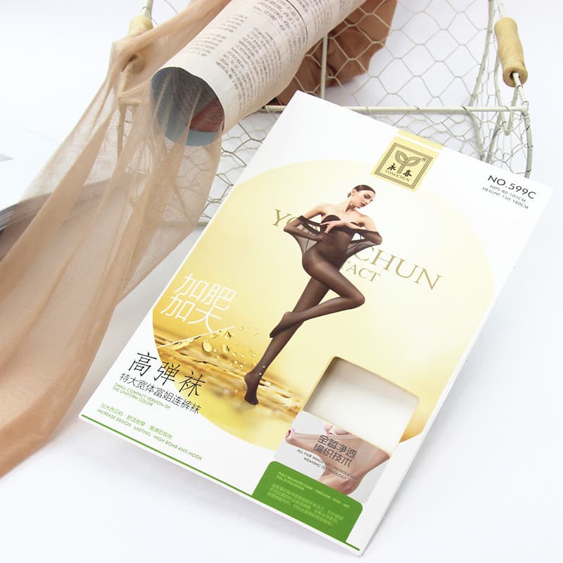 Yongchun meias plus size mais meia-calça gorda melancia virilha plus size meias de fundo gordo Anti-Snagging verão meias