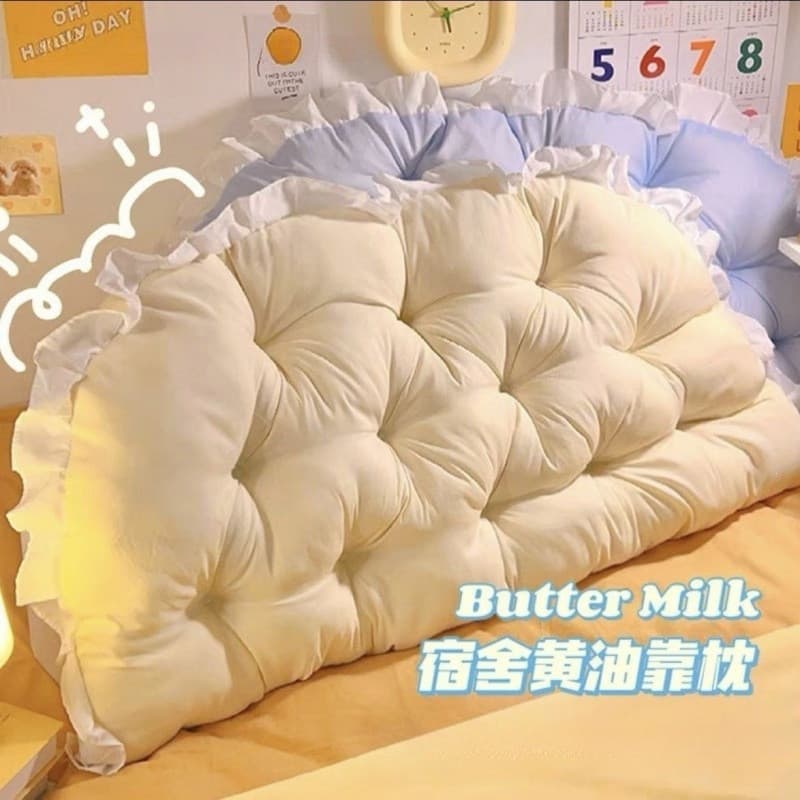 Almofada grande de cabeceira de renda nuvem, encosto de apoio lombar de bolsa macia, encosto de cama de quarto, sofá de