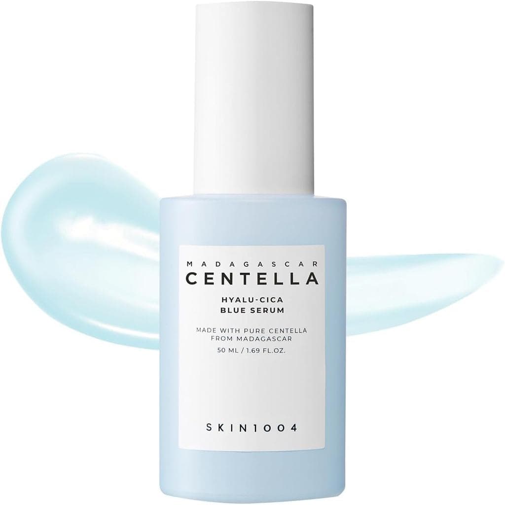 SKIN1004 Hyalu-Cica Blue Serum 1.69fl.oz, 50ml, Sérum Facial Hidratante com 5 Ácidos Hialurônicos e Centella Asiática de