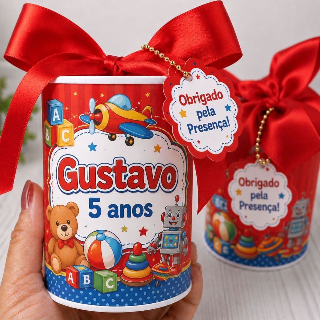 Kit 20 Cofrinhos Personalizado com Foto 9x6 - 20 Unidades - Porta Moedas Lembrancinhas para Festa Brinquedos Carrinhos