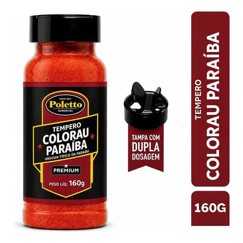 Tempero Colorau Da Paraiba Premium Gourmet Poletto - 160g