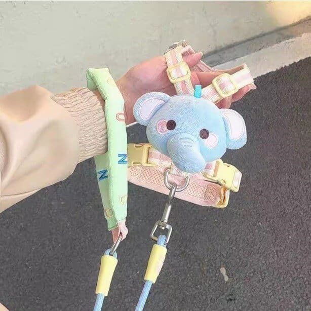 Coleira para animais de estimação, cães pequenos, gatos, cães, colete ajustável, estilo alças de caminhada para cães, ev