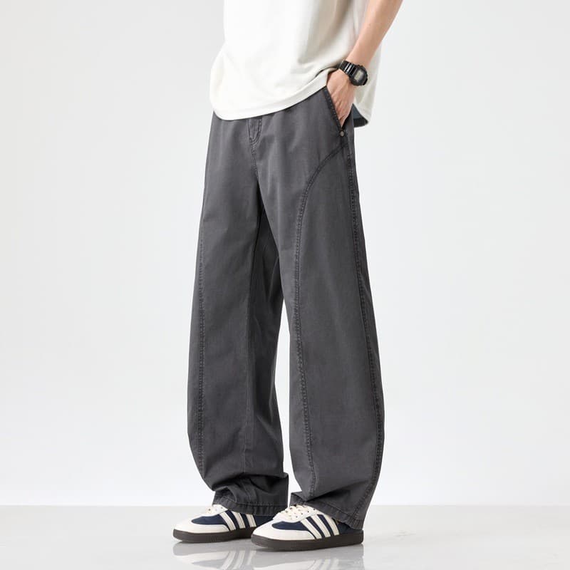 2026 ∣ Street Wear Estilo Americano Lavável Machete Retro Macacão Calça Casual Calça Comprida Larga Masculina