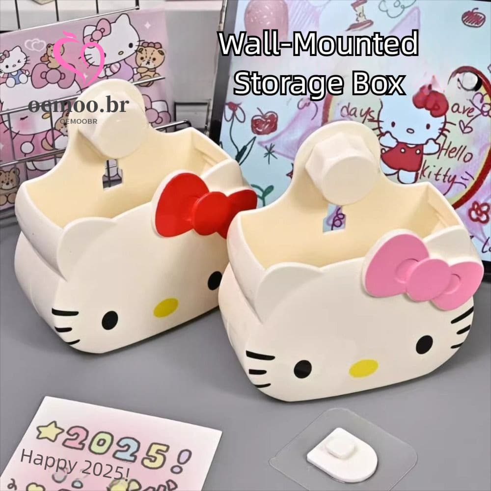 Prateleira De Banheiro OEMOOEN Hello Kitty , Suporte De Pasta De Dente Para Escova De Dentes Montada Na Parede Sanrio ,
