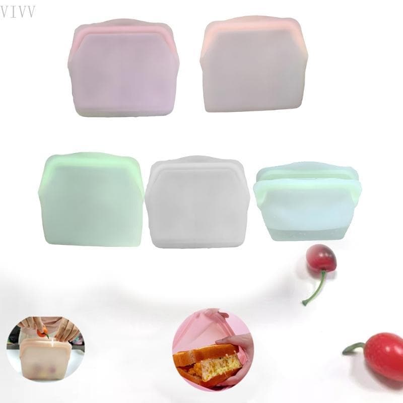 Sacos Organizadores VIVV Fecho Pressão Para Itens Almoço Frutas E Armazenamento Frio Uso Cozinh