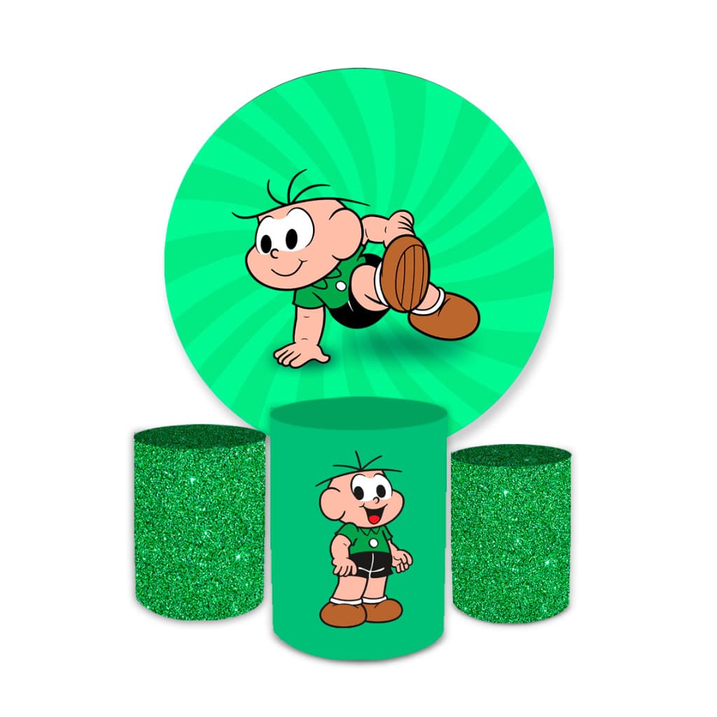 Kit Capa Painel E Trio Cilindro Tema Cebolinh@ Decoração Elegante Festa Promoção | Envio Rapido