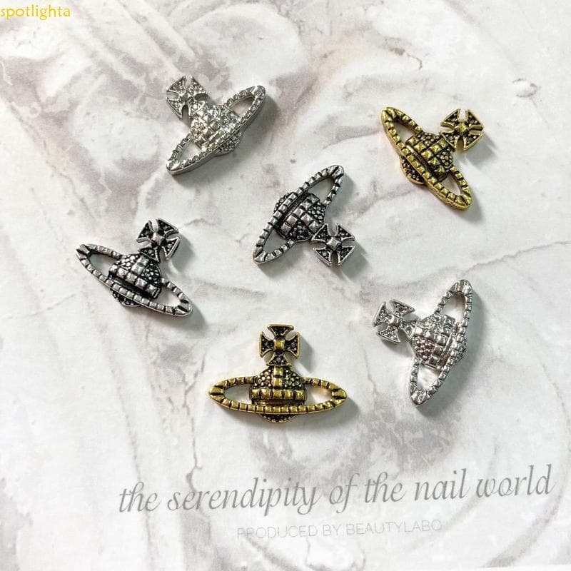 spotlighta 10 Peças Crucifixo Arte Unha Charme Punk Amuletos Unhas Góticos Para N