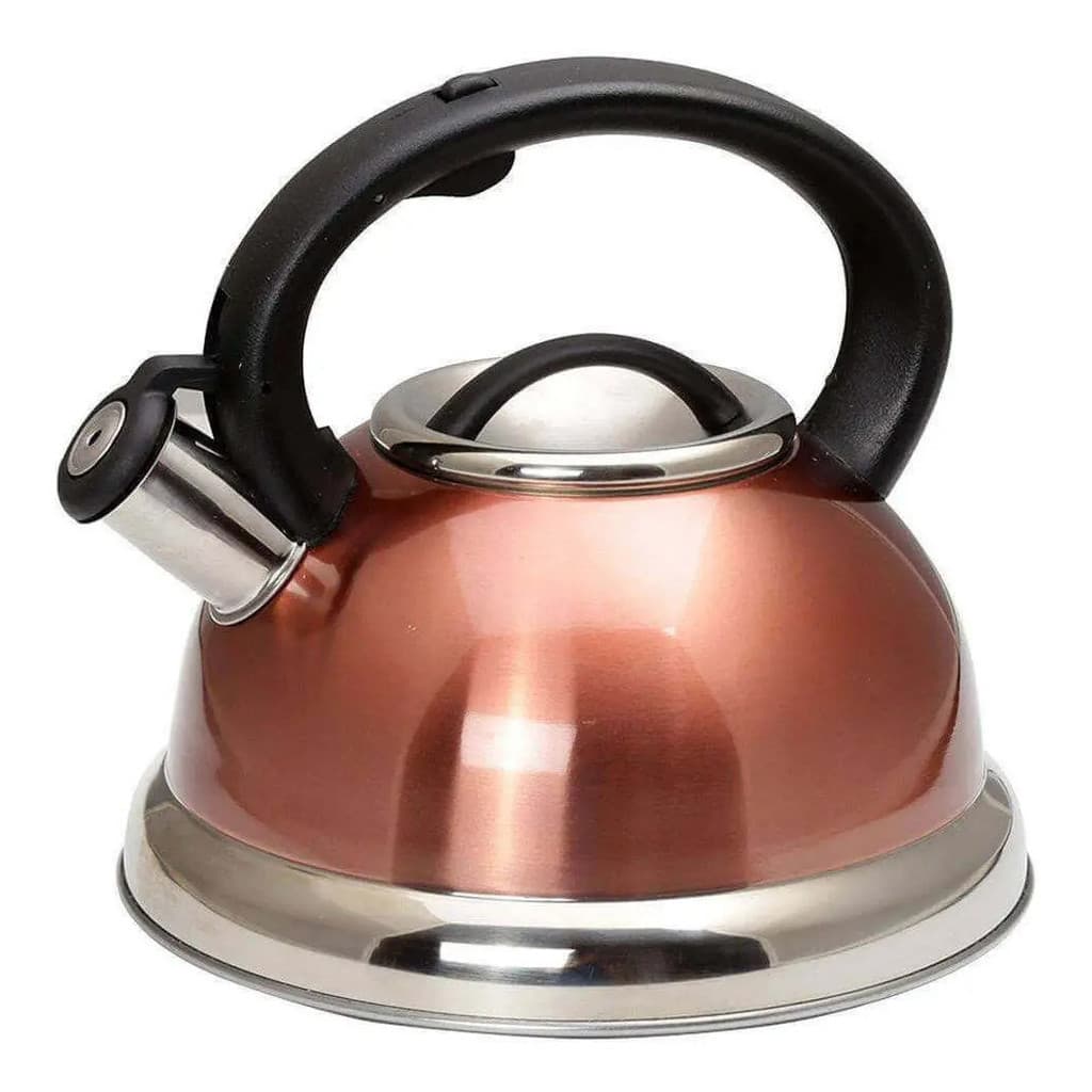 Chaleira Com Apito Inox 3 Litros Cobre Grande