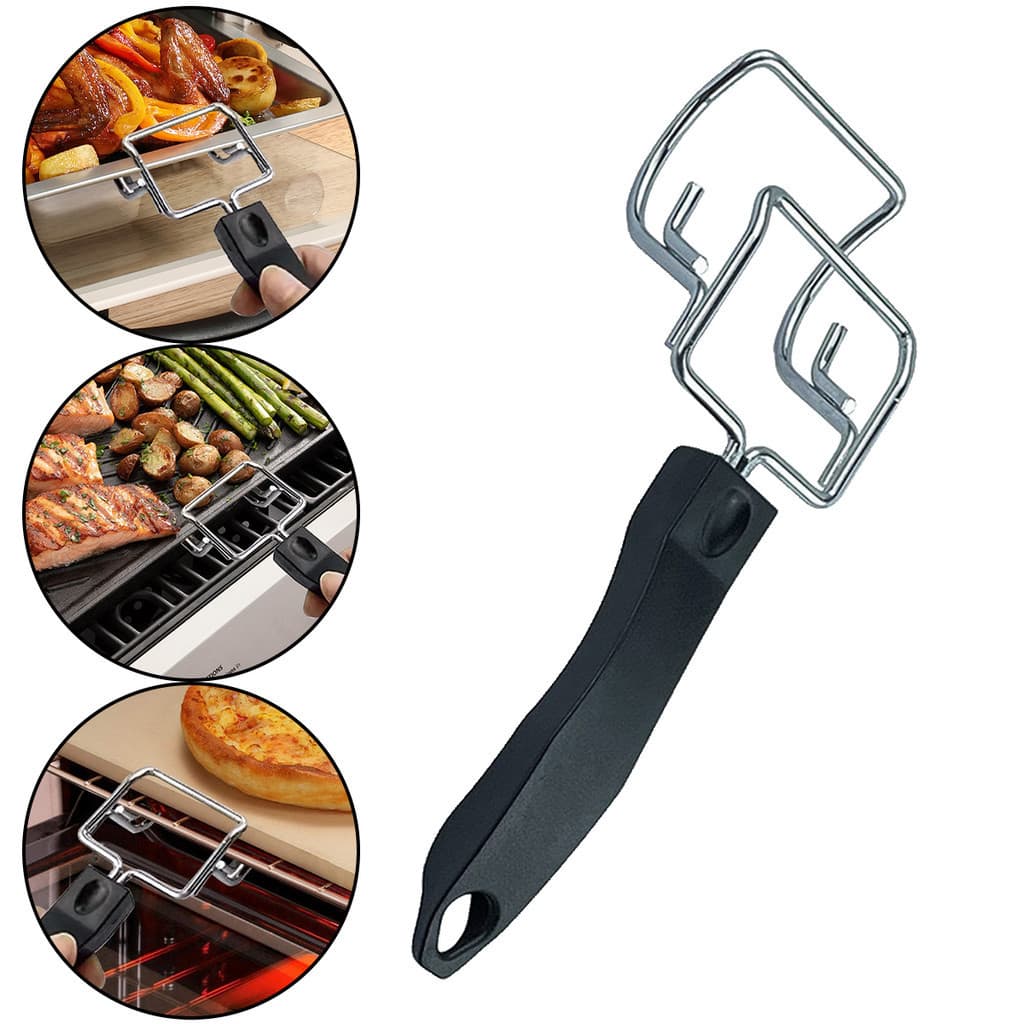 1 Pçs Prático Preto-Aperto À Prova De Calor Lidar Com Forno Prato Braçadeira Ferramenta De Levantamento De Must-Have Com