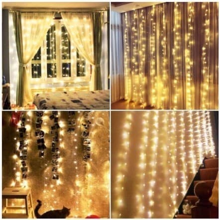 Cortina 300 Leds 3X3 Metros Festa Casamento Eventos Natal Iluminação Decoração