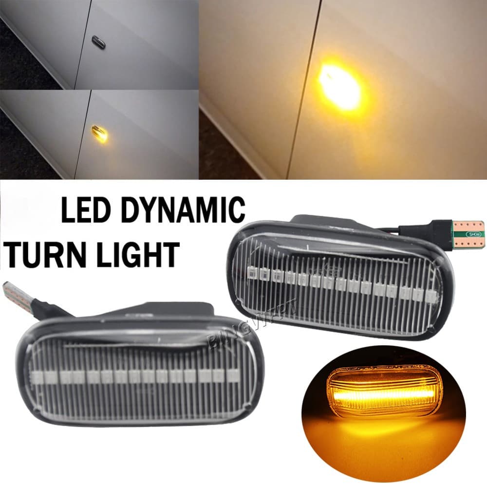2 Peças Para Honda Accord 1997-2013 Civic 2001-2015 Repetidor Luz De Sinal Marcador Lateral Dinâmico Sinalização