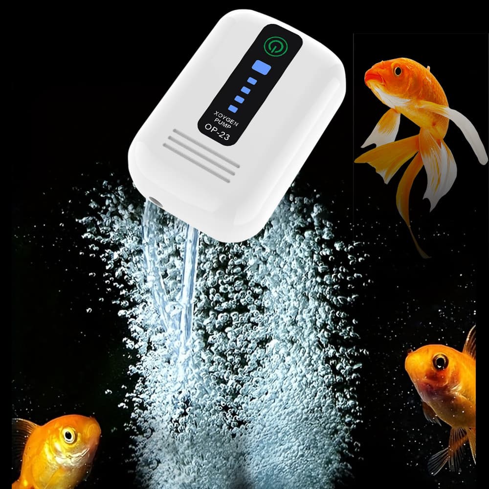 Bomba De Oxigênio USB Portátil Recarregável Bateria Grande Super Silenciosa Para Aquário Acessórios De Pesca Ao Ar Livre