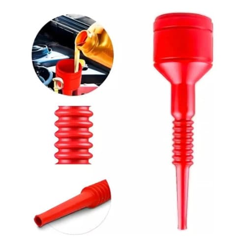 Funil Automotivo Flexivel Plastico Multiuso Grande Sanfona