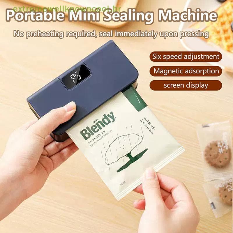EWC Mini Selador De Sacos Plásticos 2 Em 1 Máquina Seladora De Saco De Calor Portátil Paage Se Quente