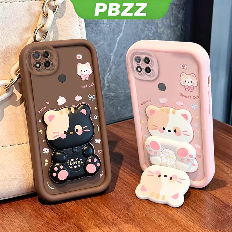 Capa Para redmi 9c 10a capinha normal Suporte de gatinho fofo feminina JTXMMZJ1