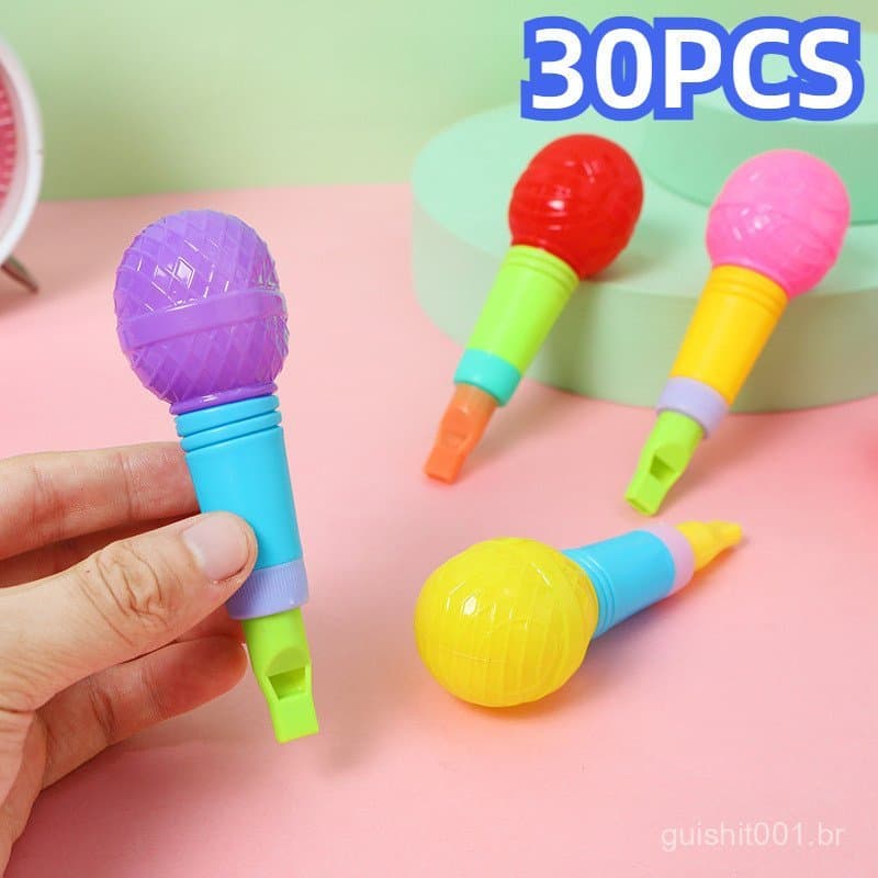 30pcs Brinquedos De Microfone Para Crianças Modelo De Adereço Iluminador O Jardim De Infância Presentes Escolares
