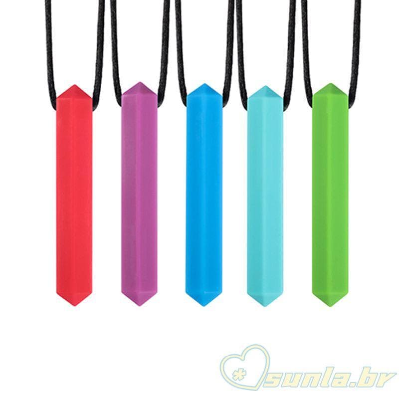 SUNL Sensorial Mastigar Colar Bebê Silicone Mordedor Autismo Brinquedos Borracha