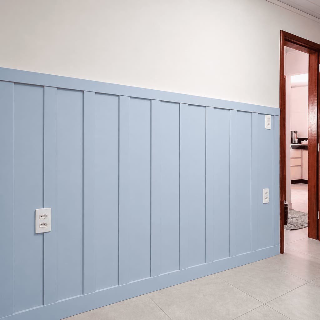 Kit Ripas MDF 120x5cm Madeira Painel Ripado Parede Shiplap Boiserie Lambril Sala Quarto Studio