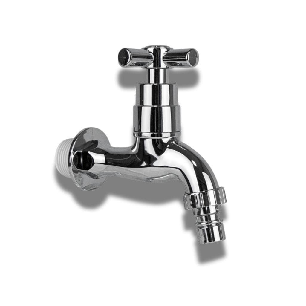 Torneira Para Maquina De Lavar Tanque Jardim Abs 1/4 de volta Cromado
