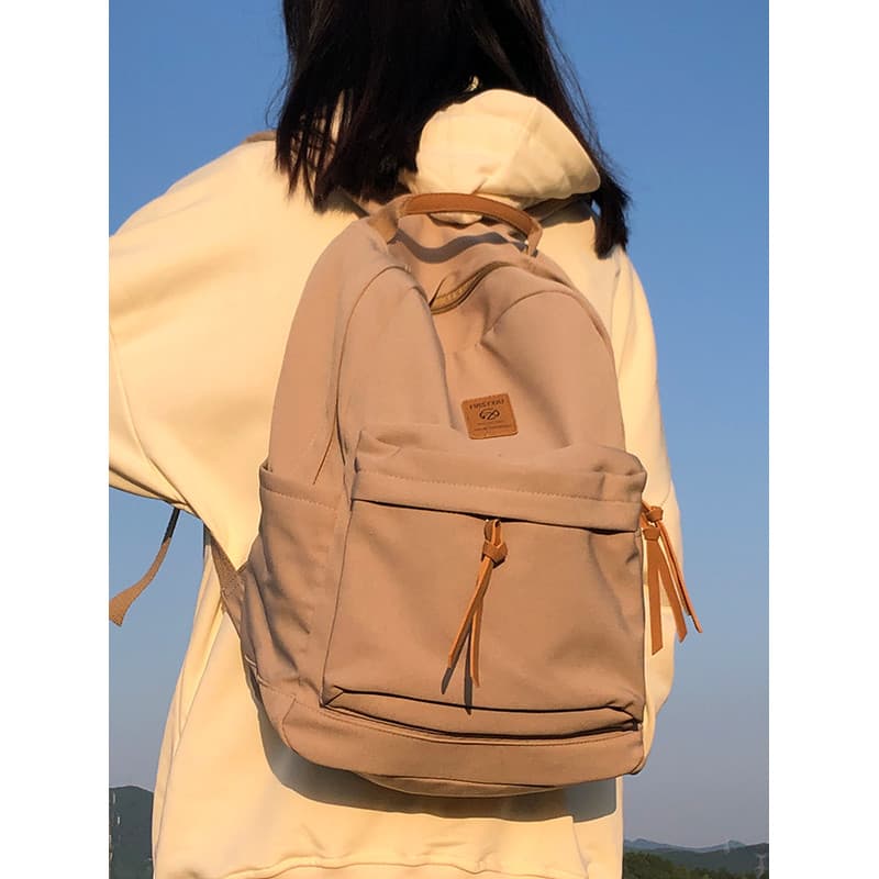 Mochila retrô americana de grande capacidade para estudantes do ensino médio, mochila simples, novo estilo, versão corea