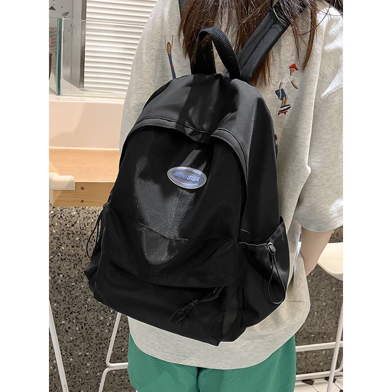 Mochila de malha de nicho Original pequena mochila transparente fresca bolsa escolar estudantes do ensino médio estudant