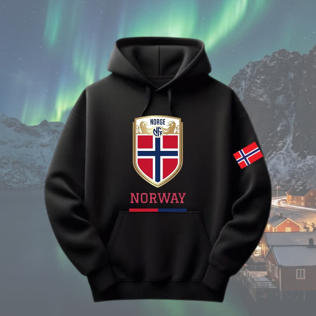 Moletom Canguru Norway Idolos Emblemas Paises Unissex 100% Algodão Envio Rápido