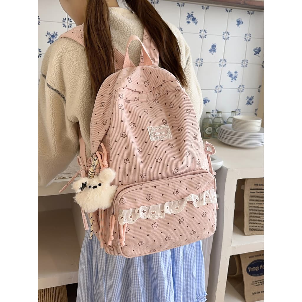 Novo estilo mochila de veludo fresco masculino feminino estudantes reduzir carga mochila grande capacidade acampamento d