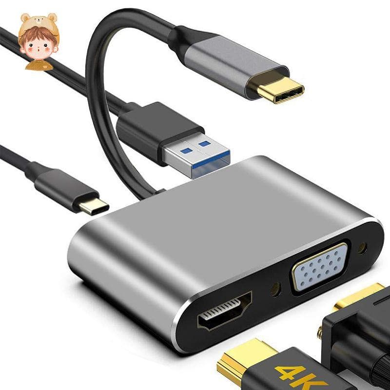 Tipo C Quatro Em Uma Estação De Acoplamento Para Telefone E Laptop