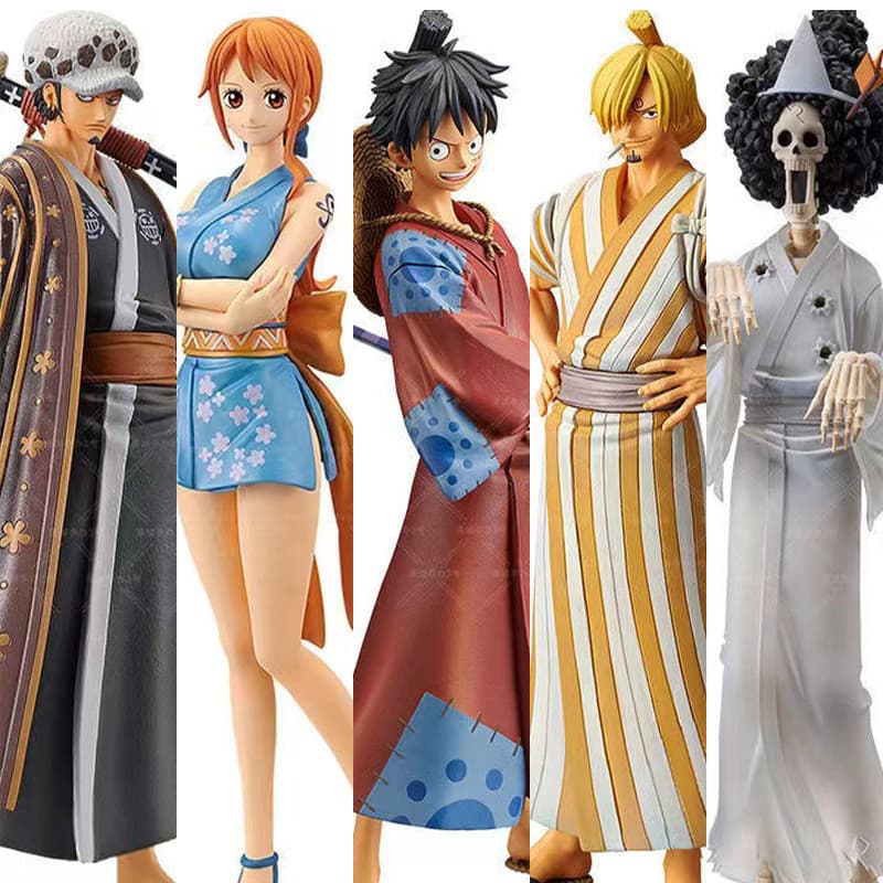 Figura Wano Country Luffy Rosa Zoro Chopper Sanji Nami Robin Brook Barba Branca Xiaoju