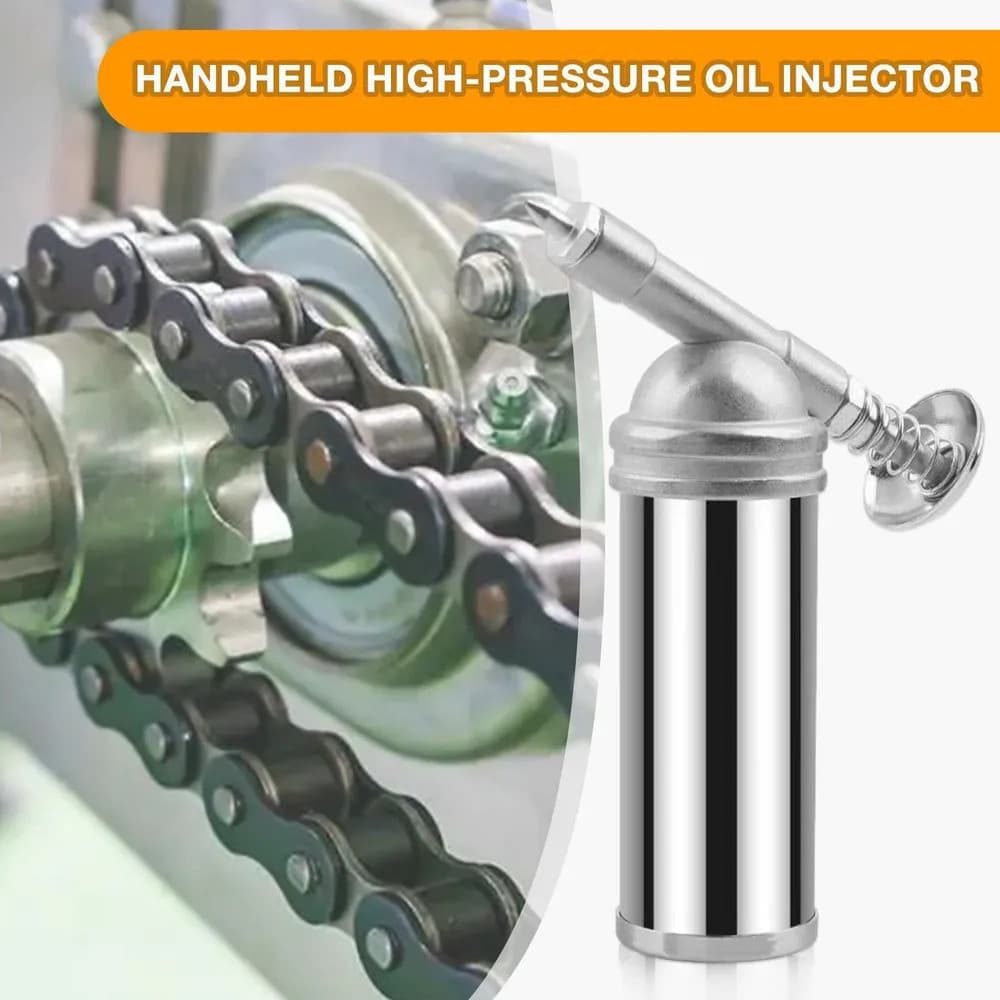 Mini Pistola De Graxa Manual 80ml Bico Agulha Lubrificação